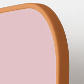 Minimalistisch monogram schrift roze pickleball paddle (Links Detail)