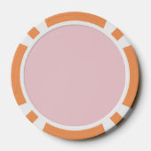 Minimalistisch monogram schrift roze poker chips (Achterkant)