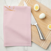 Minimalistisch monogram schrift roze theedoek (Quarter Fold)