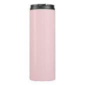 Minimalistisch monogram schrift roze thermosbeker (Achterkant)