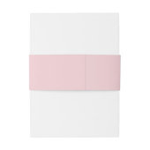 Minimalistisch monogram schrift roze uitnodigingen wikkel (Achterkant Voorbeeld)