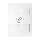 Minimalistisch Monogram Script Ampersand Uitnodigingen Wikkel (Voorkant Voorbeeld)