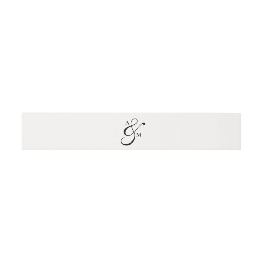 Minimalistisch Monogram Script Et-teken Uitnodigingen Wikkel (Vlak)