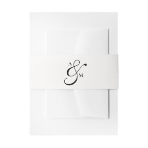 Minimalistisch Monogram Script Et-teken Uitnodigingen Wikkel