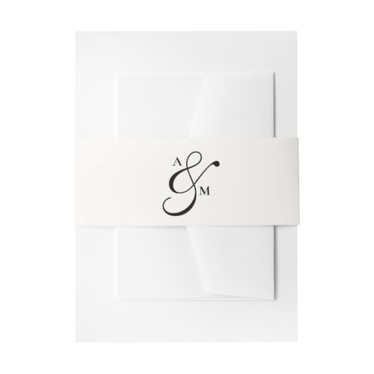 Minimalistisch Monogram Script Et-teken Uitnodigingen Wikkel (Voorkant Voorbeeld)