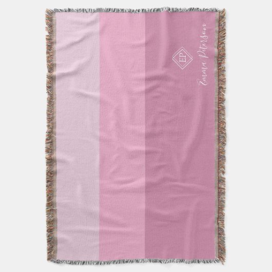 Minimalistisch Monogram Script Naam Pinky Deken (Voorkant Verticaal)