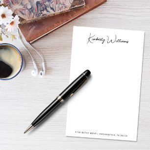 Minimalistisch Monogram Signature Script gepersona Briefpapier