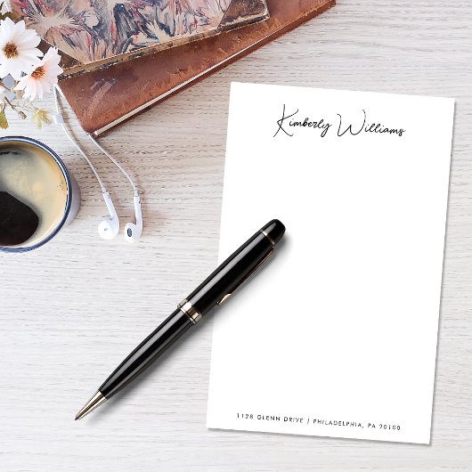 Minimalistisch Monogram Signature Script gepersona Briefpapier
