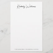 Minimalistisch Monogram Signature Script gepersona Briefpapier (Voorkant)