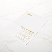 Minimalistisch monogram stijlvol huwelijk met lega folie uitnodiging (Gedraaid)