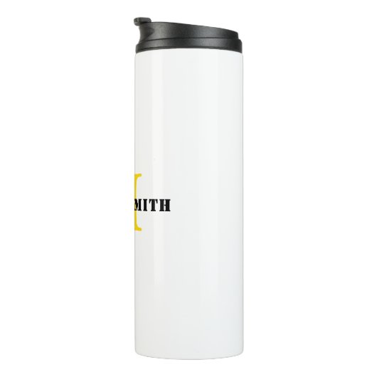 Minimalistisch monogram thermosbeker (Geroteerd rechts)