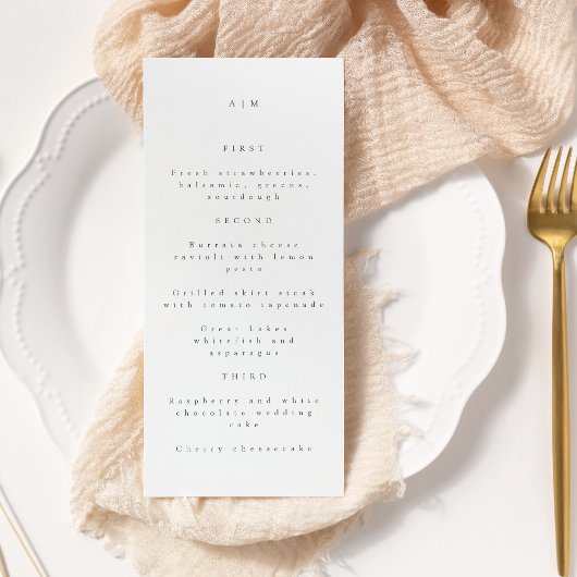 Minimalistisch monogram Traditionele Typografie We Menu