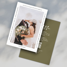 Minimalistisch Monogram Trouwen Donker Taupe Moder Save The Date