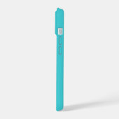 Minimalistisch Monogram Turquoise Blau Initiaal Mo iPhone 15 Case (Linkerkant)