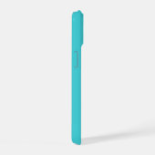 Minimalistisch Monogram Turquoise Blau Initiaal Mo iPhone 15 Case (Rechterkant)
