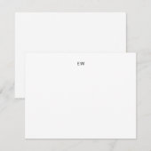 Minimalistisch Monogram Twee Letter Beginletters Notitiekaartje (Voorkant / Achterkant)