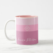  minimalistisch monogram tweekleurige koffiemok (Links)