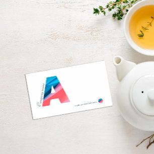 Minimalistisch monogram typografie-Visitekaartje Visitekaartje