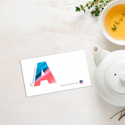 Minimalistisch monogram typografie-Visitekaartje Visitekaartje