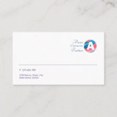 Minimalistisch monogram typografie-Visitekaartje Visitekaartje (Achterkant)