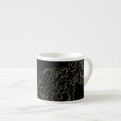 Minimalistisch monogram van de Floral Hand Espresso Kop (Voorkant rechts)