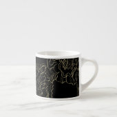 Minimalistisch monogram van de Floral Hand Espresso Kop (Rechts)