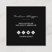 Minimalistisch monogram vierkante visitekaartje (Achterkant)
