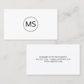 Minimalistisch / Monogram Visitekaartje (Voorkant / Achterkant)
