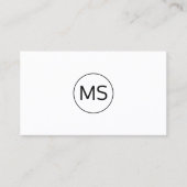 Minimalistisch / Monogram Visitekaartje (Voorkant)