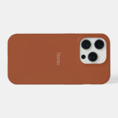 Minimalistisch monogram voor aangepaste terracotta iPhone hoesje (Achterkant horizontaal)