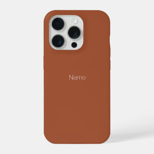Minimalistisch monogram voor aangepaste terracotta iPhone 15 pro case