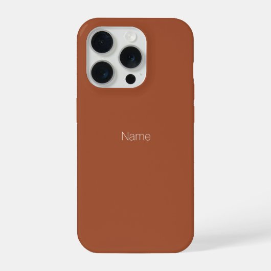 Minimalistisch monogram voor aangepaste terracotta iPhone hoesje (Achterkant)