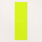 Minimalistisch monogram voor chartreuse groene dou yogamat (Achterkant)