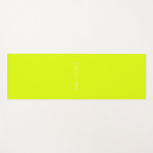 Minimalistisch monogram voor chartreuse groene dou yogamat (Voorkant (horizontaal))