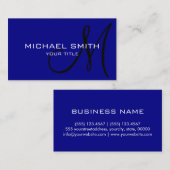 Minimalistisch monogram voor de professionele mari visitekaartje (Voorkant / Achterkant)