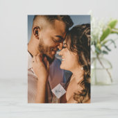 Minimalistisch monogram Waterverf bruiloft Kaart (Staand voorkant)