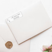 Minimalistisch Monogram Weduwkeeradres Etiket