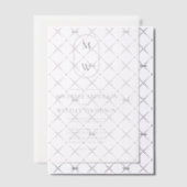 Minimalistisch Monogram Zwart-wit bruiloft Vellum Uitnodigingen (Offset (Uitnodiging))