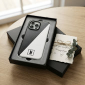 Minimalistisch Monogram Zwart & Wit Geometrisch Ge Case-Mate iPhone Case