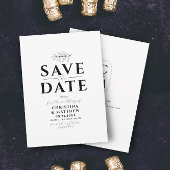 Minimalistisch Monogram Zwart Wit Website QR Code  Save The Date