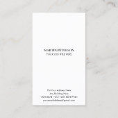 Minimalistisch Monogram | Zwarte Vierkante Frame o Visitekaartje (Achterkant)