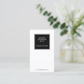 Minimalistisch Monogram | Zwarte Vierkante Frame o Visitekaartje (Staand voorkant)
