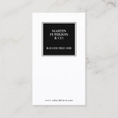 Minimalistisch Monogram | Zwarte Vierkante Frame o Visitekaartje (Voorkant)