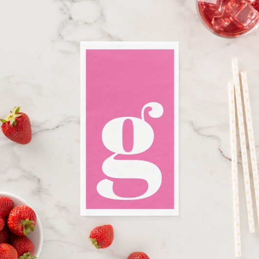 Minimalistisch monogrammatisch Initiaal, gebold wa Servet (Insitu)