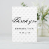 Minimalistisch monogrampatroon bedankkaart (Staand voorkant)