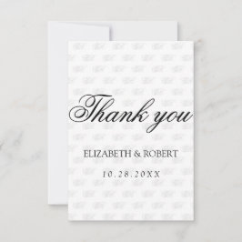 Minimalistisch monogrampatroon bedankkaart