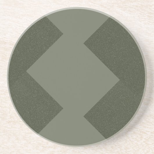 Minimalistisch Moss Green Sandstone Onderzetter (Voorkant)