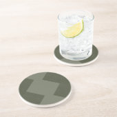Minimalistisch Moss Green Sandstone Onderzetter (Zijkant)
