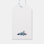 Minimalistisch mosterdblauw en zeekoraal cadeaulabel (Achterkant)