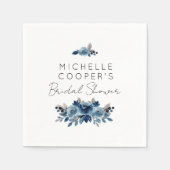 Minimalistisch mosterdblauw en zeekoraal servet (Voorkant)